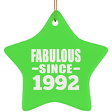 32nd Birthday Fabulous Since 1992 - Star Ornament