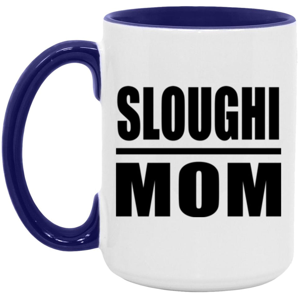 Sloughi Mom - 15oz Accent Mug Purple