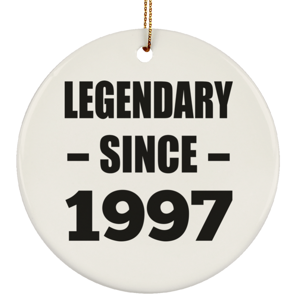 27th Birthday Legendary Since 1997 - Circle Ornament