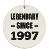 27th Birthday Legendary Since 1997 - Circle Ornament