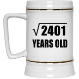 49th Birthday Square Root of 2401 Years Old - Beer Stein