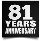 81st Anniversary 81 Years Anniversary - Poster Square