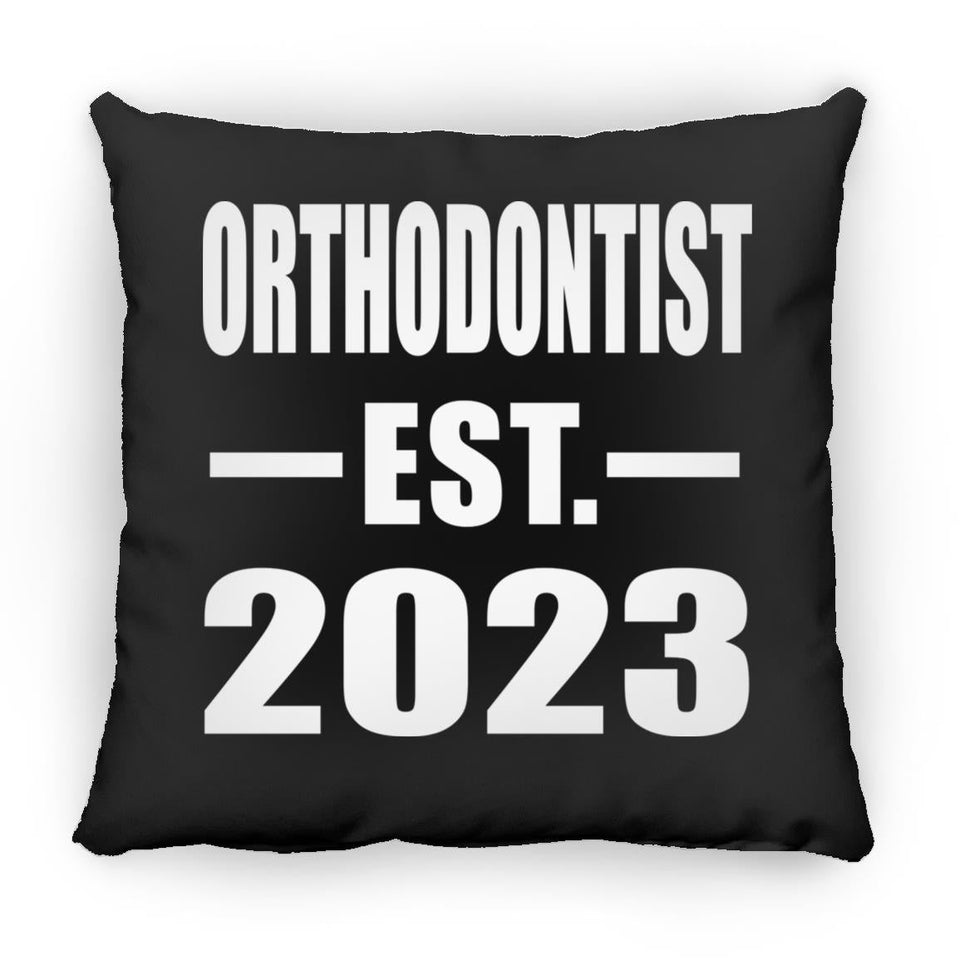 Orthodontist Established EST. 2023 - Throw Pillow Black