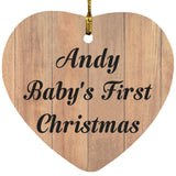 Andy Baby's First Christmas - Heart Ornament C