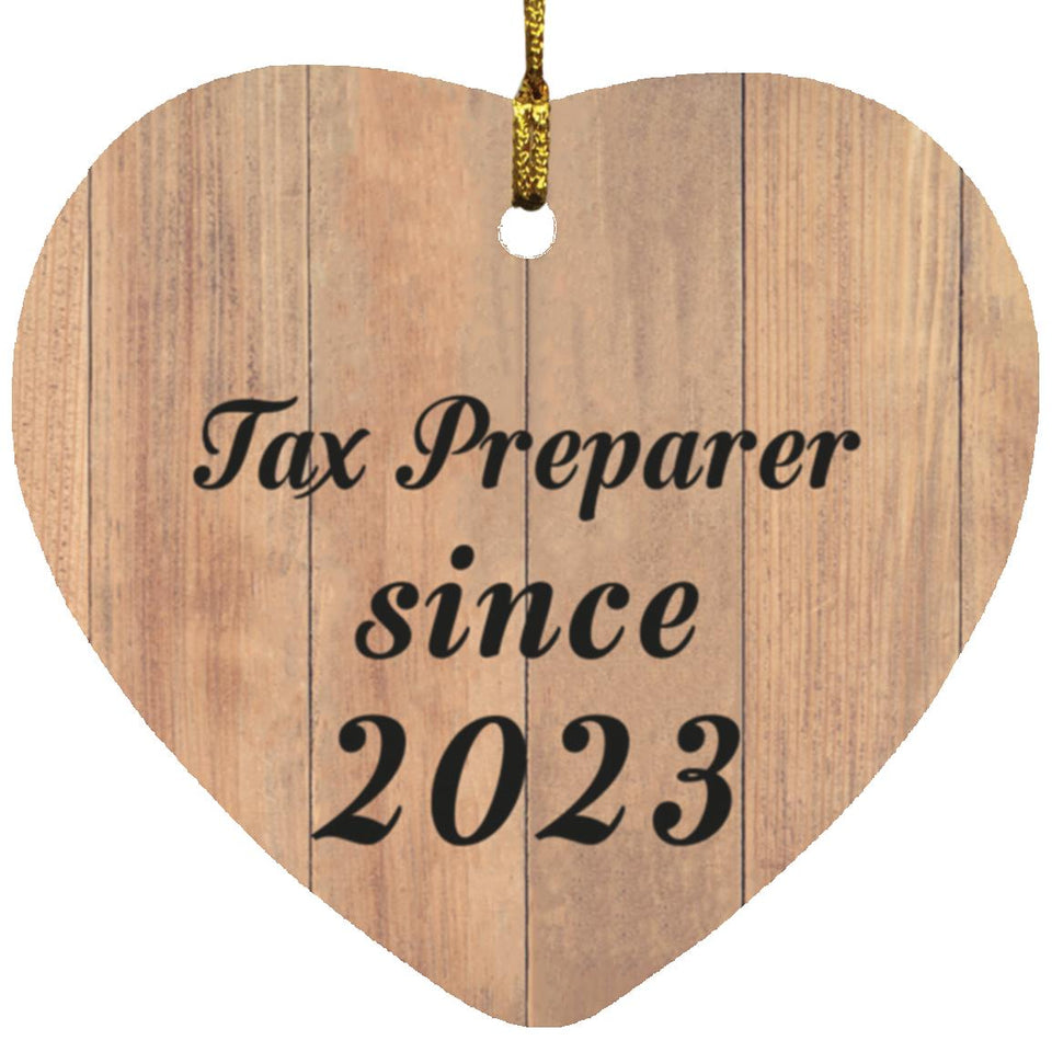Tax Preparer Since 2023 - Heart Ornament C