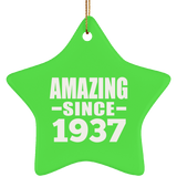 87th Birthday Amazing Since 1937 - Star Ornament