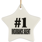 Number One #1 Insurance Agent - Star Ornament