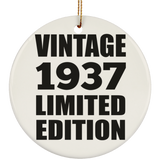 87th Birthday Vintage 1937 Limited Edition - Circle Ornament