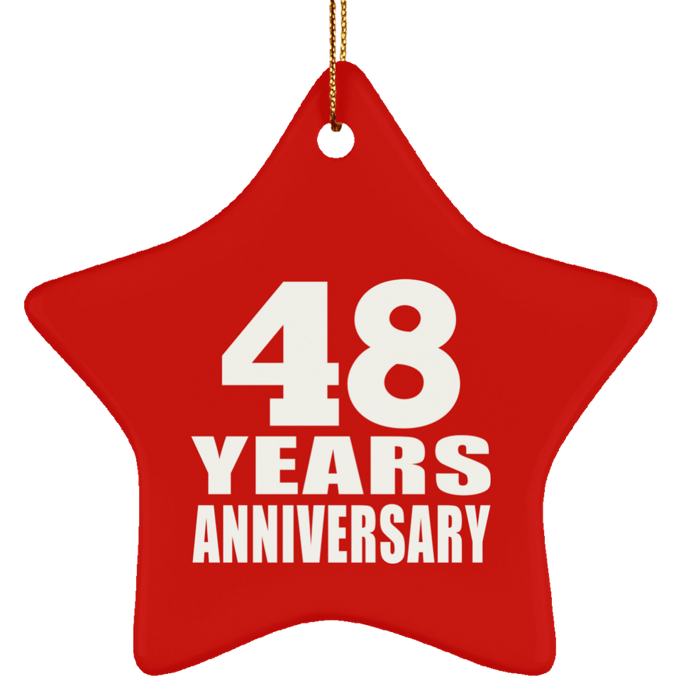 48th Anniversary 48 Years - Star Ornament