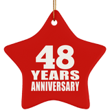 48th Anniversary 48 Years - Star Ornament