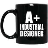 A+ Industrial Designer - 11oz Coffee Mug Black