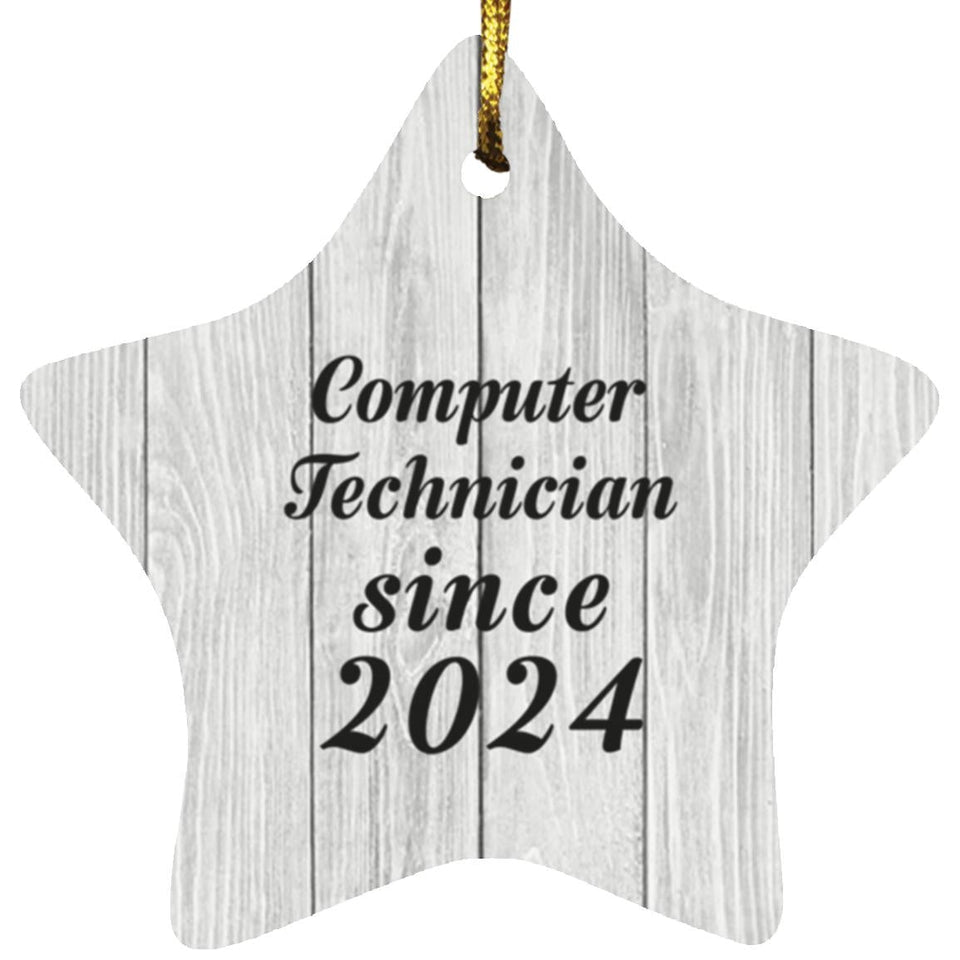 Computer Technician Since 2024 - Star Ornament F