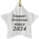 Computer Technician Since 2024 - Star Ornament F
