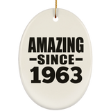 61st Birthday Amazing Since 1963 - Oval Ornament