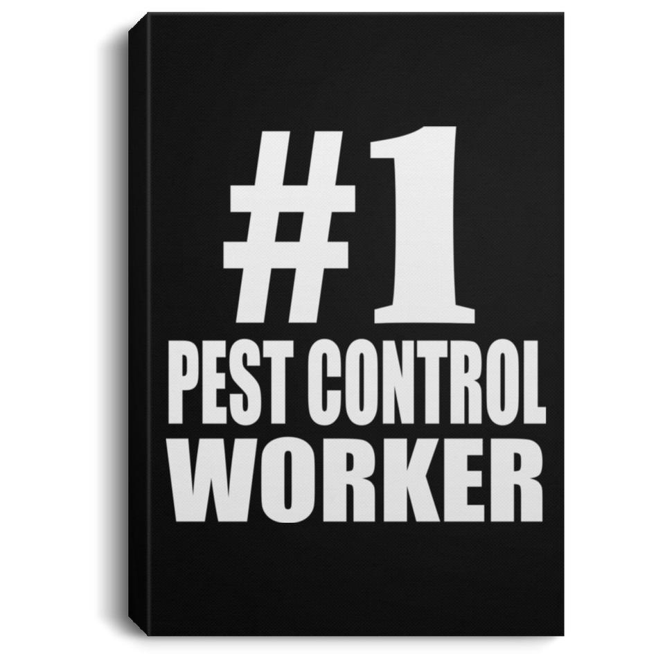 Number One #1 Pest Control Worker - Canvas Portrait