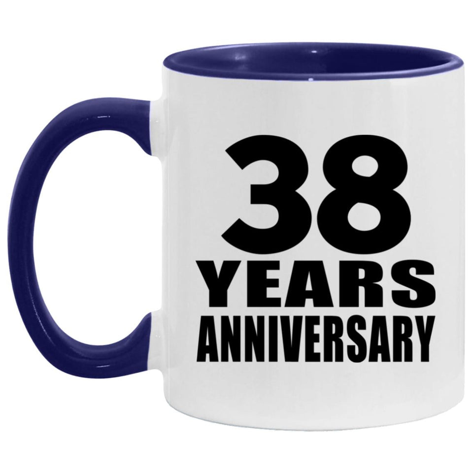 38th Anniversary 38 Years - 11oz Accent Mug Purple