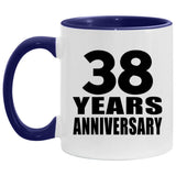 38th Anniversary 38 Years - 11oz Accent Mug Purple