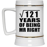 11th Anniversary Square Root of 121 Years of Being Mr Right - Beer Stein