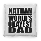 Nathan World's Okayest Dad - Throw Pillow