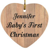 Jennifer Baby's First Christmas - Heart Ornament C