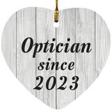 Optician Since 2023 - Heart Ornament F