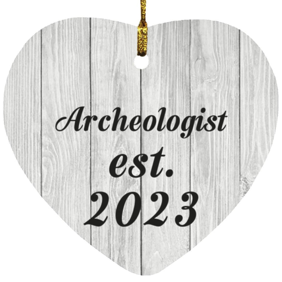 Archeologist Established Est. 2023 - Heart Ornament F