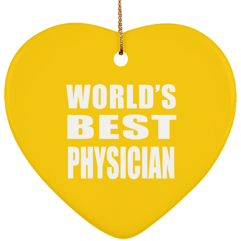 World's Best Physician - Heart Ornament