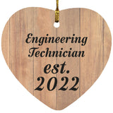 Engineering Technician Established Est. 2022 - Heart Ornament C