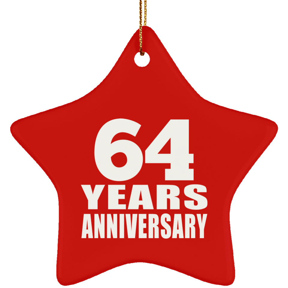 64th Anniversary 64 Years - Star Ornament