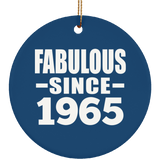 59th Birthday Fabulous Since 1965 - Circle Ornament
