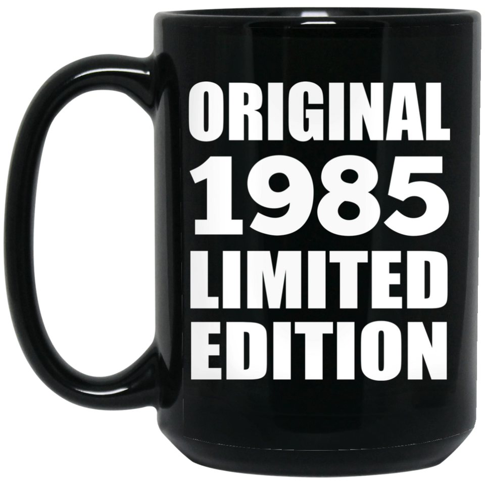 39th Birthday Original 1985 Limited Edition - 15oz Coffee Mug Black