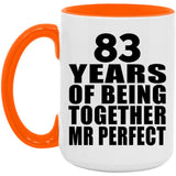 83rd Anniversary 83 Years Of Being Mr Perfect - 15oz Accent Mug Orange