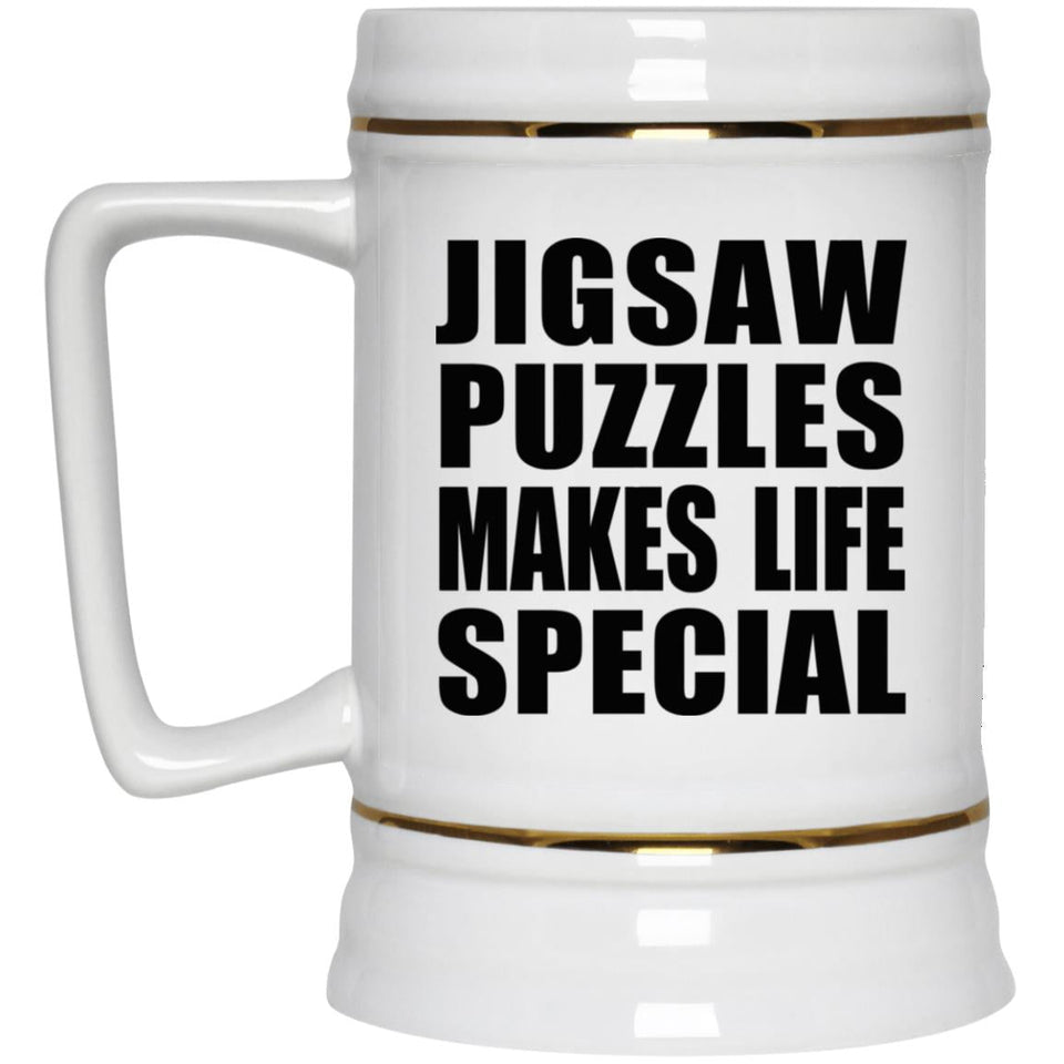 Jigsaw Puzzles Makes Life Special - Beer Stein