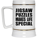 Jigsaw Puzzles Makes Life Special - Beer Stein