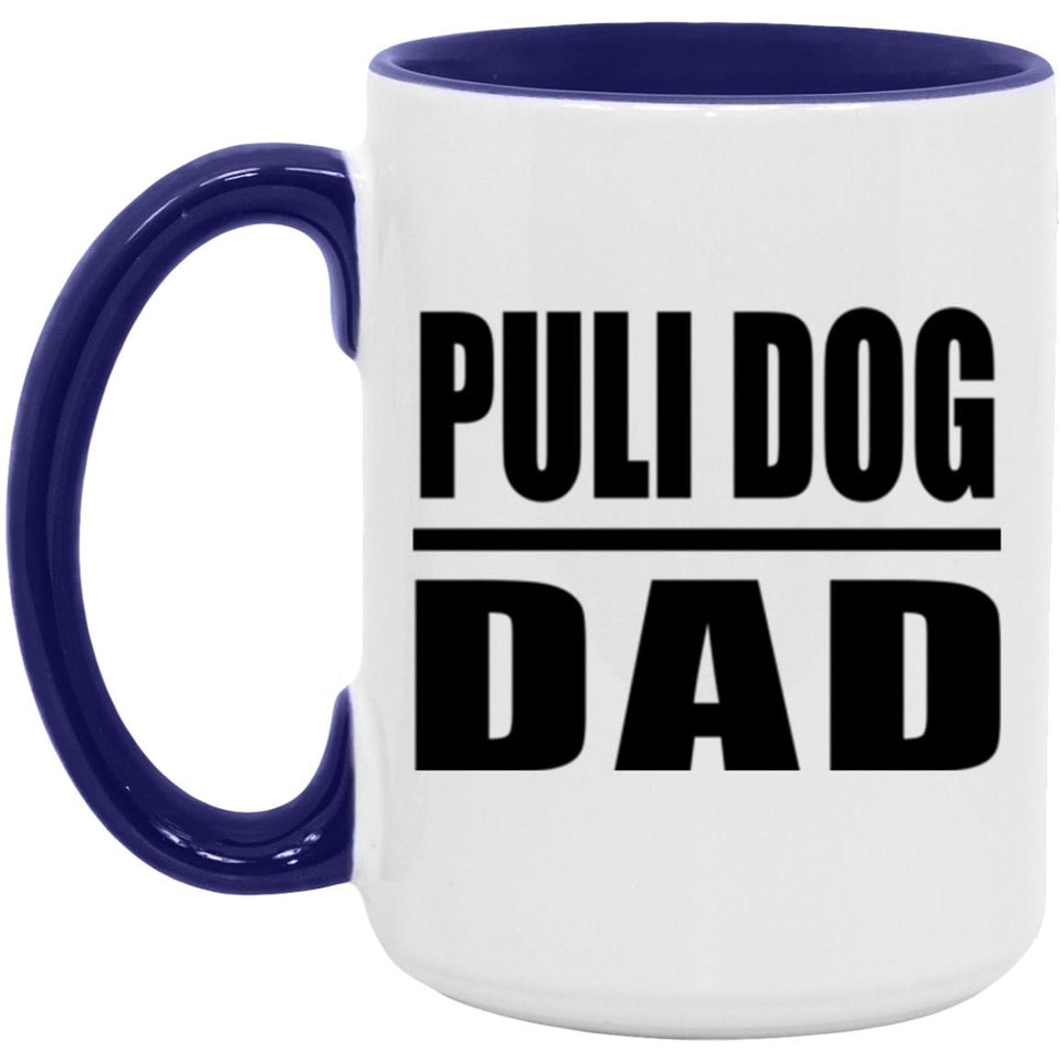 Puli Dog Dad - 15oz Accent Mug Purple