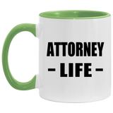 Attorney Life - 11oz Accent Mug Green