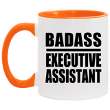 Badass Executive Assistant - 11oz Accent Mug Orange