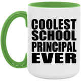 Coolest School Principal Ever - 15oz Accent Mug Green