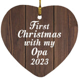 First Christmas With My Opa 2023 - Heart Ornament D