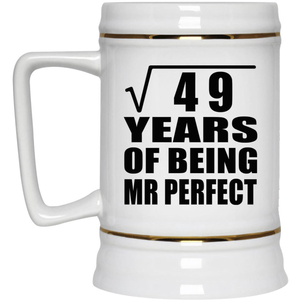 7th Anniversary Square Root of 49 Years of Mr Perfect - Beer Stein