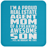 Proud Real Estate Agent Mom Of Awesome Son - Drink Coaster