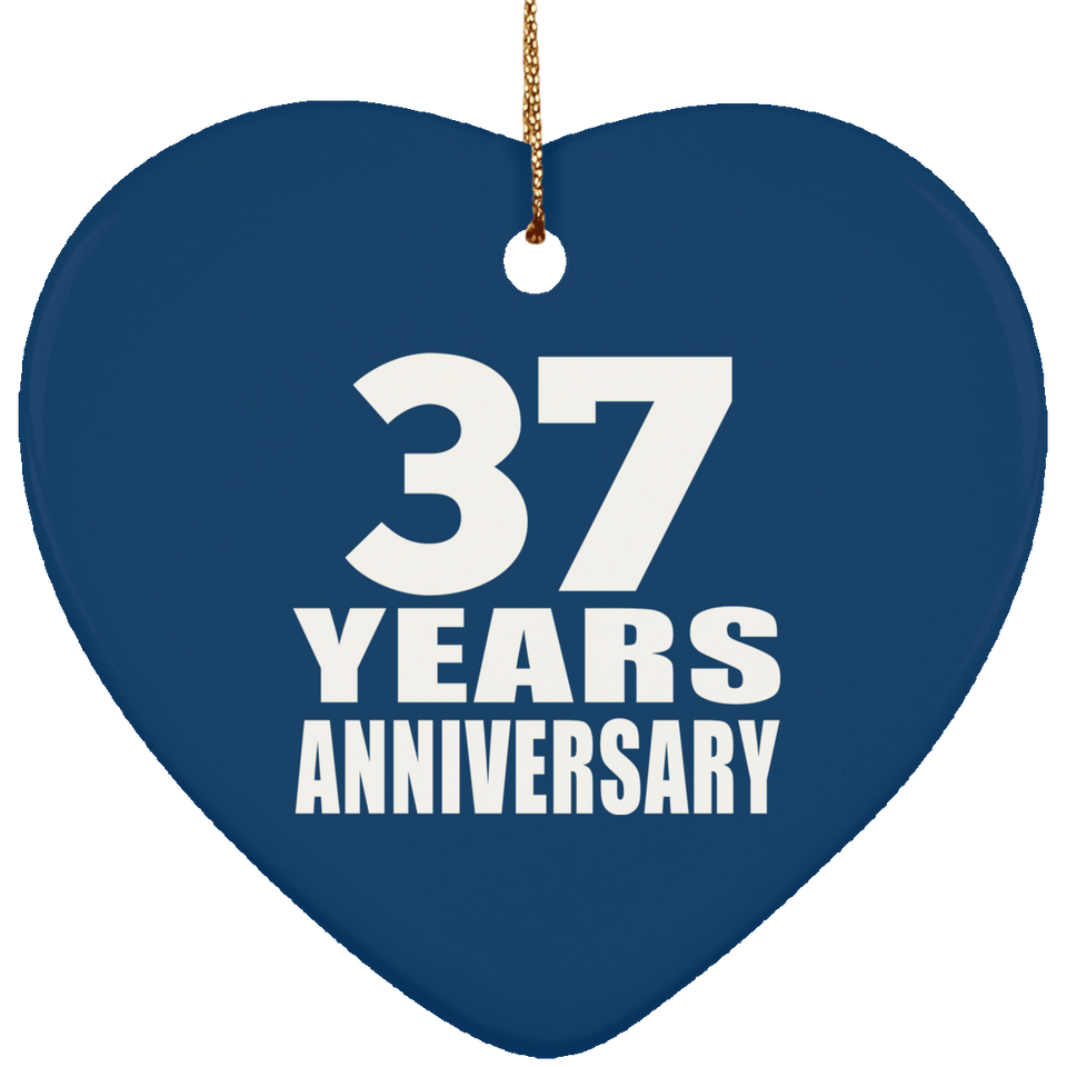37th Anniversary 37 Years - Heart Ornament