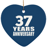 37th Anniversary 37 Years - Heart Ornament