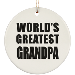 World's Greatest Grandpa - Circle Ornament