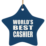 World's Best Cashier - Star Ornament