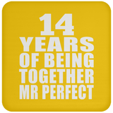 14th Anniversary 14 Years Of Being Mr Perfect - Drink Coaster