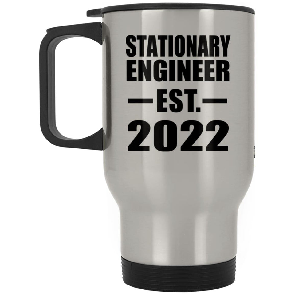 Stationary Engineer Established EST. 2022 - Silver Travel Mug