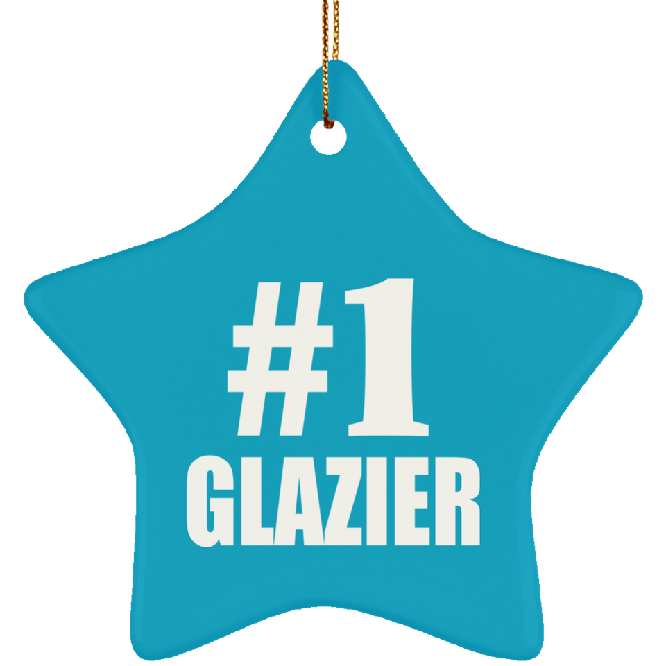 Number One #1 Glazier - Star Ornament