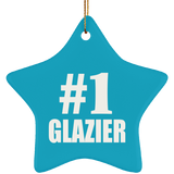 Number One #1 Glazier - Star Ornament