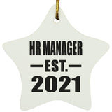 HR Manager Established EST. 2021 - Star Ornament